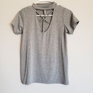 3/$21 - Grey Choker Top (Donated)